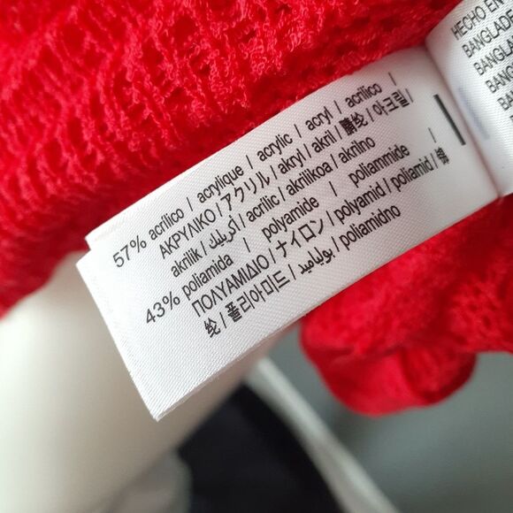 Zara Nwot Crochet Bright Red Knit Dress - Picture 10 of 15